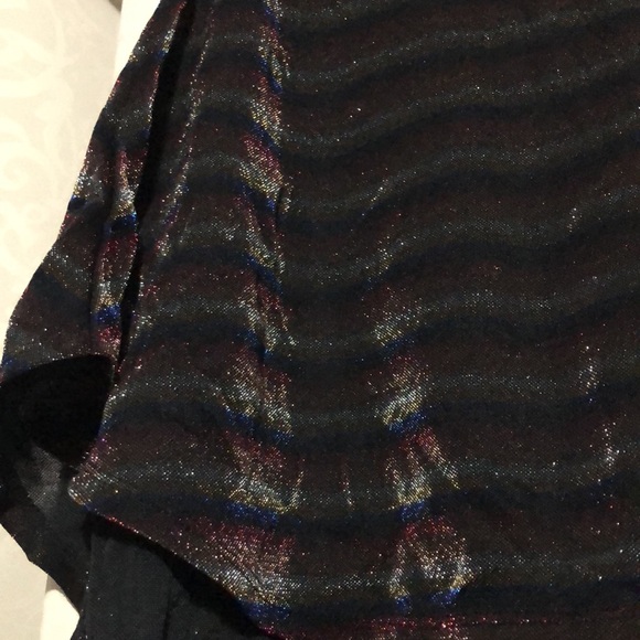 LuLaRoe Scarlett Toddler Metallic Burgundy Silver Blue Yellow Hi Lo Dress Sz. 2T - Picture 4 of 4